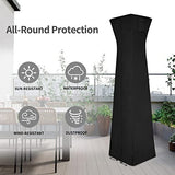 Easy-Going Pyramid Torch Patio Heater Cover, 90"H x 21.2"L x 21.2"W, Waterproof Outdoor Heater Cover V1107-120-54984-BLK