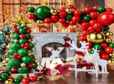 Christmas Balloon 2-Pack Combo Latex & Foil Holiday Decor Arch & Tree Sets for 2025 Christmas V1132-SDLW8-CY015-032