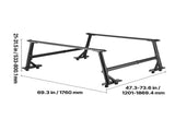 Truck Ladder Rack, 53.3-80.01 cm Height, Adjustable Non-Drilling Aluminum Cargo Rack with Sidebar, V952-PKHJTJKLDCBKLL6NPV0