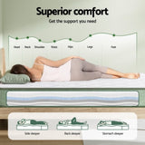 Giselle 25cm Memory Foam Mattress Dual Layer Zipper Cover Cool Charcoal Foam Mattresses Queen FOAM-C-MFM-LEAF-H025-Q
