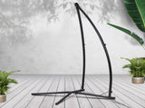 Gardeon Hammock Chair Steel Stand Outdoor Furniture Heavy Duty Black HM-CHAIR-STAND-X