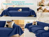 71" x 134" Couch Protector from Cat Claws, Waterproof Couch Cover Anti Slip,Couch Cover 3 Cushion V1107-102-22689-NVY4