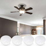 4 Packs Floor Lamp Shade 10 Inch Plastic Bowl Replacement White Lamps Shades Cover for Living Room V1259-DP01-A-5573