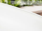 4X Wooden Bar Stool Dining Chair Leather SOPHIA 74cm WHITE V274-FT-WBSPU-84WH4