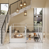 Large Acrylic Dog Playpen 163x102.5x80CM, 6 Panels V178-66941