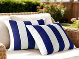 18" x 18" Throw with Inserts, Pack of 2 Outdoor Waterproof Striped Pillow, Square Decorative V1258-DP02-C-3210