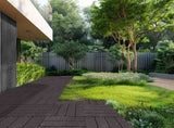 Interlocking Deck Tiles, 10 Pack,12"x12" 10 sq. ft Plastic Waterproof Outdoor Flooring All Weather V952-HDDBSL4TBTSZNBR2SV0