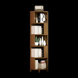 5-Shelf Corner Bookcase Industrial Bookshelf Display Storage Stand V63-838281