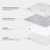 6cm Memory Foam Mattress Topper with Bamboo Cover - Single V915-MB0086