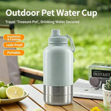 3-in-1 Outdoor Pet Insulated Water Bottle 32oz Large Capacity, 24H Temperature Lock, Hidden Dual V1232-LXB-CW-003