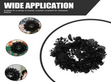 Black Artificial Silk Flower Eucalyptus Leaf Wreath for Holiday Home Front Door Decor V1370-AZ4-11392