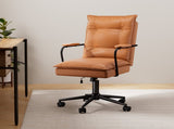 LEVEDE Ergonomic Office Chair Computer PU Brown OF1046-BR