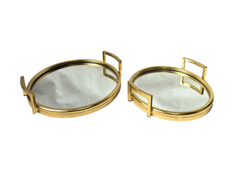 Eliza Round Tray - Set of 2 - Gold V292-HD-TR-ROUND-S02-ELIZA-GOLD