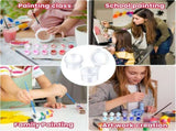 100 Strips 600 Pots Empty Paint Pots, Acrylic Paint Pots for Classrooms School Arts Crafts Painting V1370-AZ4-08334