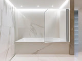 180 Degree Pivot Door 6mm Safety Glass Bath Shower Screen 800x1400mm By Della Francesca V63-829001