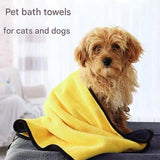 3-piece Dog Rainy Day Care Set with Yellow XL size Waterproof Raincoat, 30x30cm Paw Towel and V888-ELOSUNG53264