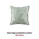 Bianca Eden Sage Coordinate Square Filled Cushion V442-BCA-CUSHION-EDEN-SAGE-SQ