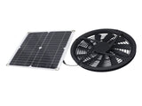 Solar Panel Fan Kit 12W Waterproof Solar Exhaust Fan for Indoors Small Chicken Coops Greenhouses V1294-YM0901-3111240021911