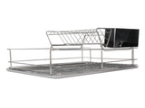 Dish Drying Rack Space Saving 2 Tier Dish Rack for Kitchen Counter Stainless Steel Dish Drainer with V1294-YM0901-3117250024511