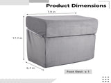 Adjustable Gray Foot Rest Set for Under Desk, Ergonomic Foot Support Cushion, Anti-Slip Design, V1192-AZ-W-18230