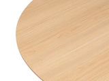 Levede Dining Table Round Rubberwood Base 100cm Natural 100 CM CH1127-100-NT