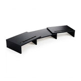 CARLA HOME Dual Monitor Stand Riser, Adjustable Length and Angle, Black V178-36578