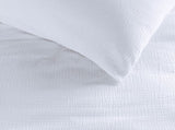 Bedding House Summer White Seersucker Cotton Quilt Cover Set Queen V442-HIN-QUILTCS-SUMMERSEERSUCKER-WHITE-QS