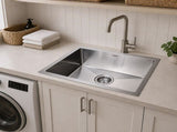 510x450mm Handmade 1.5mm 16 Gauge Stainless Steel Kitchen Laundry Sink with Waste V63-846381