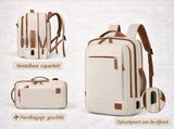 Women's Laptop Bag, 24L, Travel Bag, With charging port, Laptop Lockable drying V1189-LC-HW-00015
