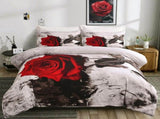 Gray Flower Marseille Heritage Quilt / Doona / Duvet Cover set V745-AQ044118K3