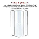 1200 x 800mm Sliding Door Nano Safety Glass Shower Screen By Della Francesca V63-829381