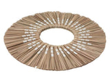 Seagrass Wall Mirror Hand Woven Decorative Round Seagrass Hanging Mirror for Entryway Bedroom V1294-YM0703-3115230038413