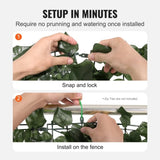 Ivy Privacy Fence, 1500 x 2490 mm Artificial Green Wall Screen, Greenery Ivy Fence with Strengthened V952-WLSRZZWQ1J59OTT0SV0