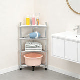 Stainless Steel Bathroom Storage Shelf,Four-Layer Storage Rack, Bathroom Triangular Rack, Washbasin V1161-107889
