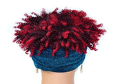 Gradient Curly Headscarf Wig For Small Heads PRL-7012739550DBT