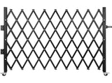Single Folding Security Gate, 85" H x 95" W Folding Door Gate, Steel Accordion Security Gate, V952-SSFDMDM2X2.28M001V0