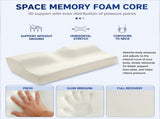 Single Butterfly Memory Foam Pillow - Ergonomic Neck Support Cushion with Removable Bamboo Fibre V888-ELOSUNG54968-1