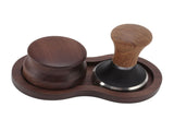 Coffee Hammer Tamping Kit Walnut Stainless Steel Tamper Distributor Set with Universal Base for V1294-YM0717-3118220188011
