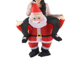 Santa Costume Funny Father Christmas Riding Inflatable Show Party Cosplay Role Playing Props V1294-YM0703-3115230047712