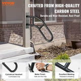 Handrails for Outdoor Steps, 32" Length Wall Mount Safety Railings for 1-3 Steps, U-Shaped Handrail V952-CXSBSHS32IN1Q0NRVV0
