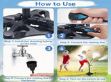 63cm Standing Mist Sprinkler System, Outdoor Patio Garden Misting Cooling System with Brass Mist V1188-MS-924-011