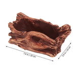 Retro Cement Flowerpot in Tree Stump Design for Plants and Flowers, Outdoor Indoor Planter V1369-AZ3-W-18378