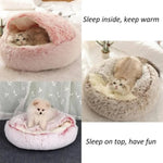 Light Brown Large PawfectFriend Cozy Burrowing Cave Pet Bed for Dogs Cats Kitten Plush Warm Soft V571-740111698849