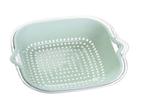 Vegetable Draining Basket Double Layered Plastic Food Fruit Bowl and Strainer Set for Kitchen V1294-YM0901-3117230354211