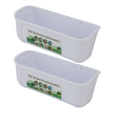 2PCS Hanging Poultry Feeder Plastic Livestock Feeding Trough for Chicken Geese Sheep Deer Dog White V1294-YM0901-3111250052412