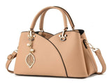 White Tote Bag Women'S Handbag Leaf Charm Bag Stylish Women'S Bag Designer Tote - Black - Size V1347-945-04108-BLK-26-13-18