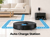 DEVANTI Robot Vacuum and Mop, APP Control 6000Pa LDS Laser 3-in-1 Cleaning RVAC-Q10-6K-BK