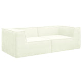 Sarantino Novi 3-Seater Modular Sofa with Ottoman in Cream Non-Slip Bottom Lounge SOFA-MLM-232-CM