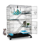 FLOOFI Three-Level Pet Rabbit Bird Cage with Hammock V227-3331641003992