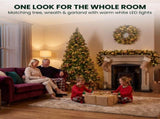 Christabelle Deluxe Mountain Pine 3pc Set 7.5ft Pre-lit Tree 61cm Wreath 2.74m Garland LED Ligh CMB-SENDMP75-WG